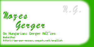 mozes gerger business card